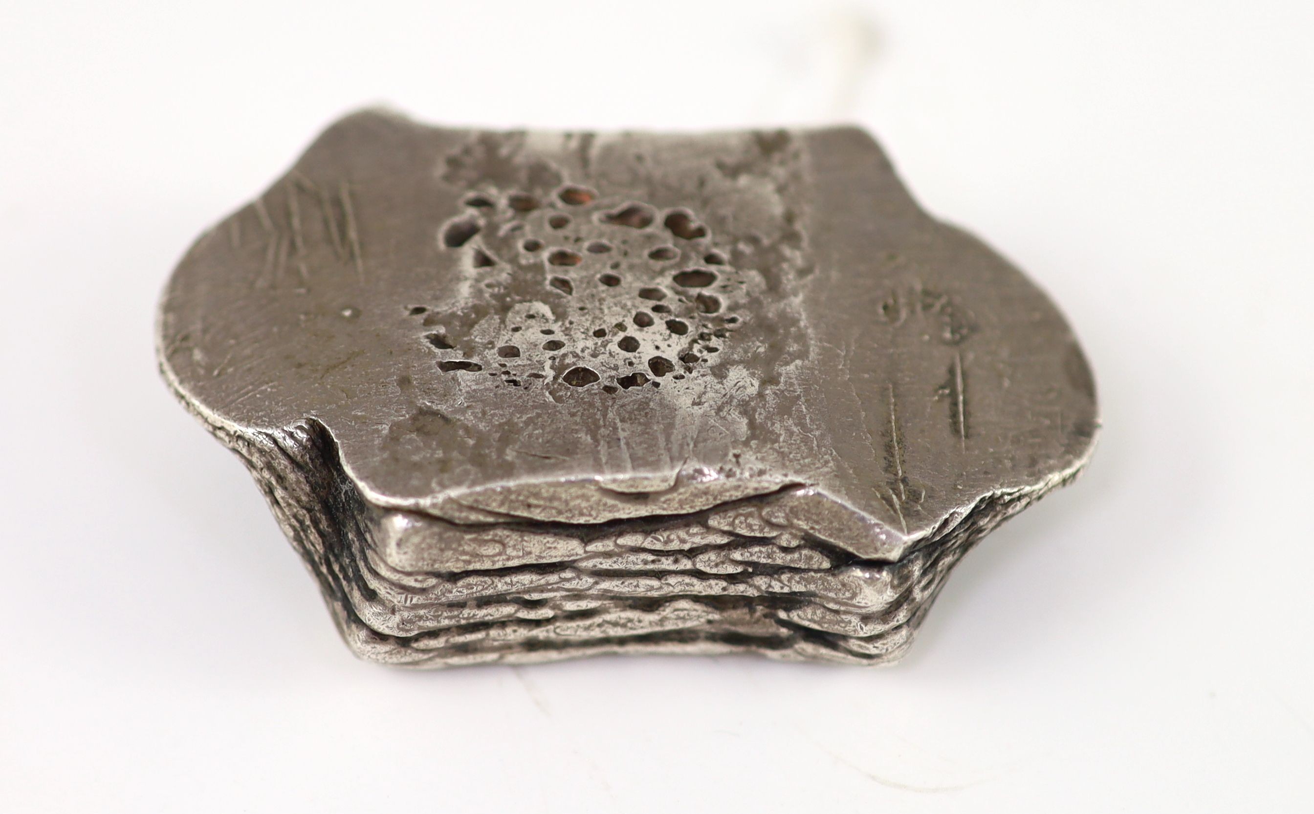 China/Thailand, Sycee Fang bianding (Saddle Shape) silver 5 Tael, 19th century